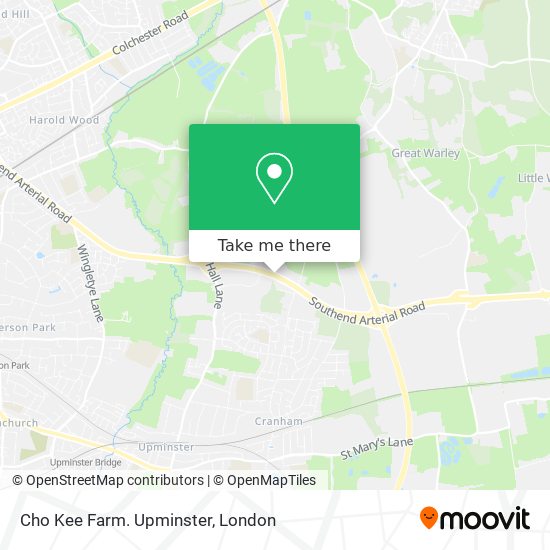 Cho Kee Farm. Upminster map