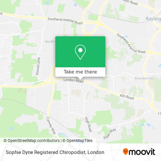Sophie Dyne Registered Chiropodist map