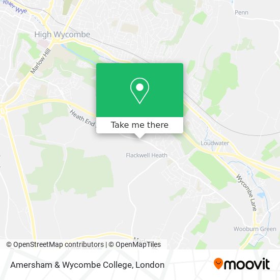 Amersham & Wycombe College map