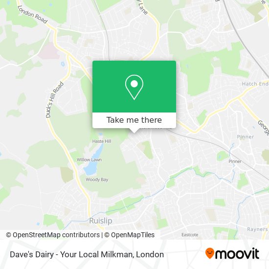 Dave's Dairy - Your Local Milkman map