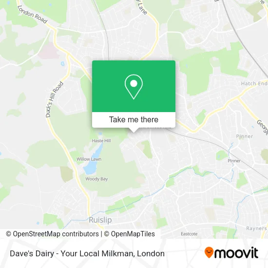 Dave's Dairy - Your Local Milkman map