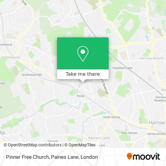 Pinner Free Church, Paines Lane map