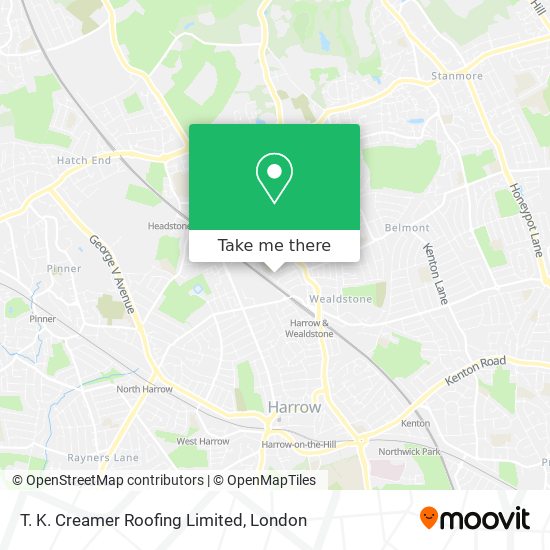 T. K. Creamer Roofing Limited map
