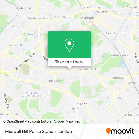 Muswell Hill Police Station map
