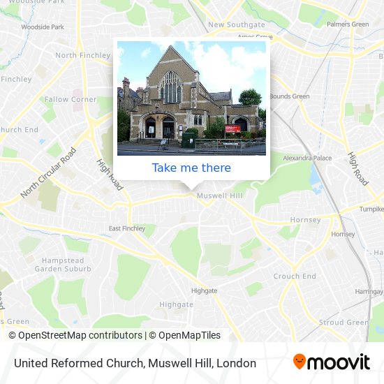 United Reformed Church, Muswell Hill map