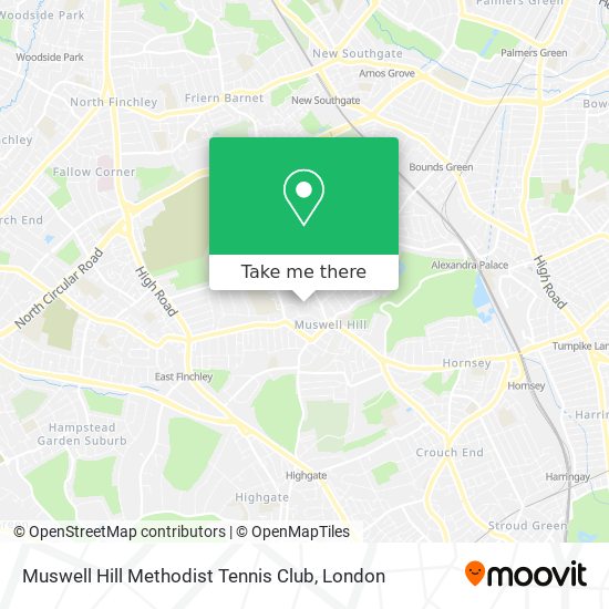 Muswell Hill Methodist Tennis Club map
