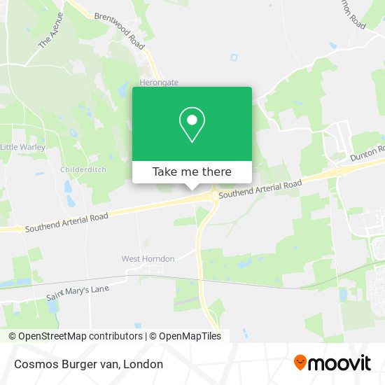 Cosmos Burger van map