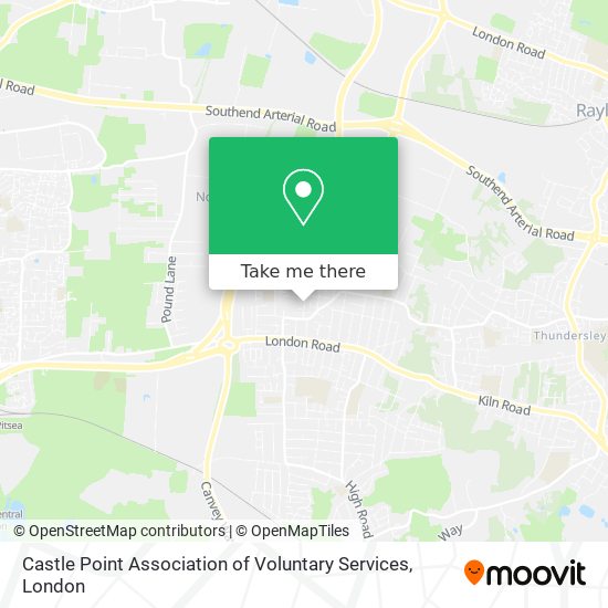 Castle Point Association of Voluntary Services map