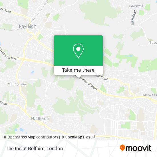 The Inn at Belfairs map