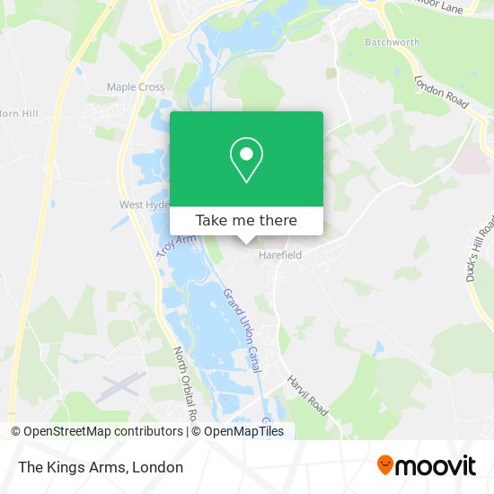 The Kings Arms map