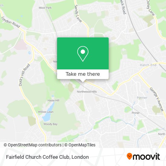 Fairfield Church Coffee Club map