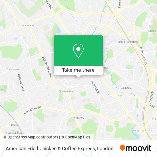 American Fried Chicken & Coffee Express map