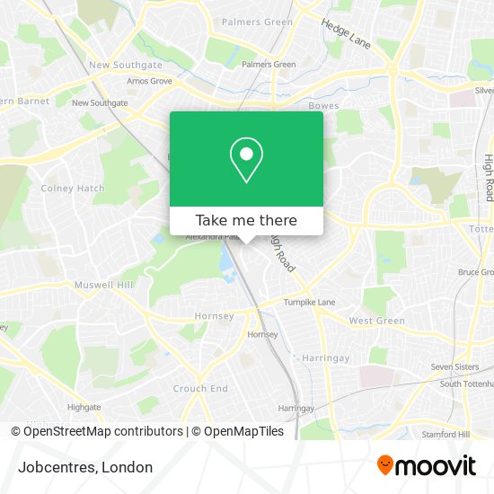 Jobcentres map