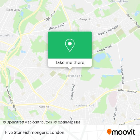 Five Star Fishmongers map