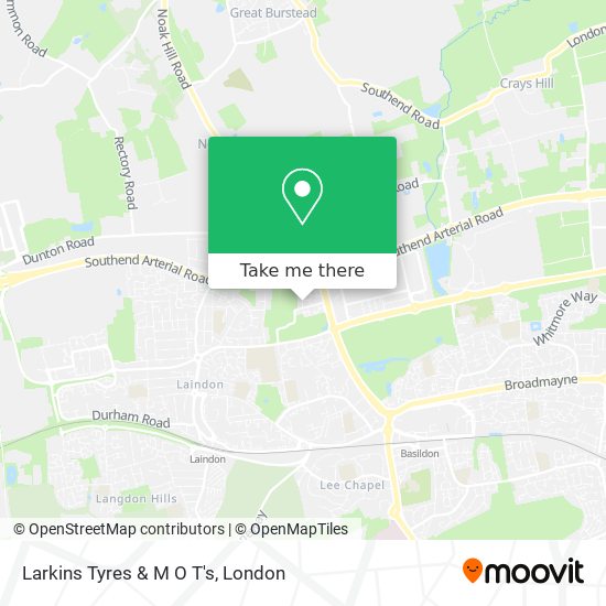 Larkins Tyres & M O T's map