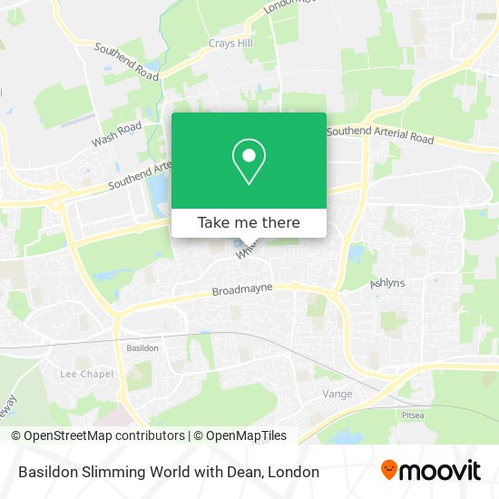 Basildon Slimming World with Dean map
