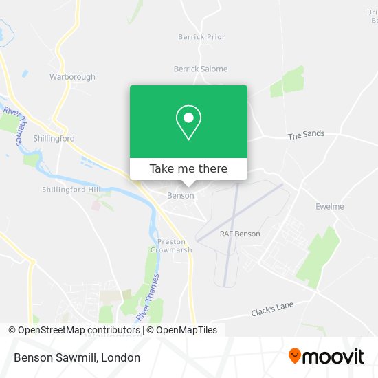 Benson Sawmill map
