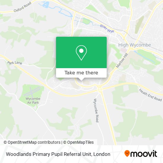 Woodlands Primary Pupil Referral Unit map