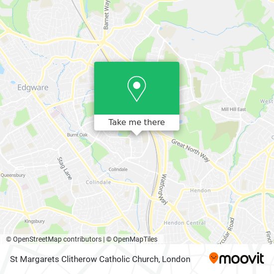 St Margarets Clitherow Catholic Church map