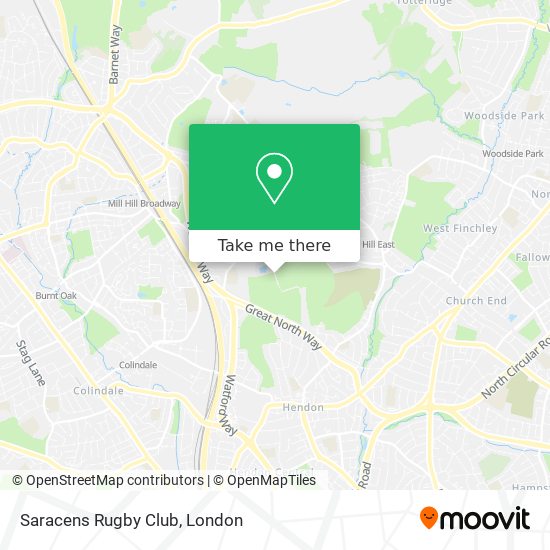 Saracens Rugby Club map