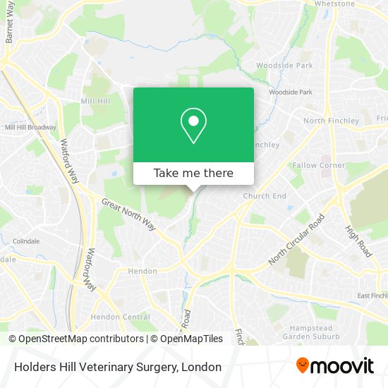 Holders Hill Veterinary Surgery map