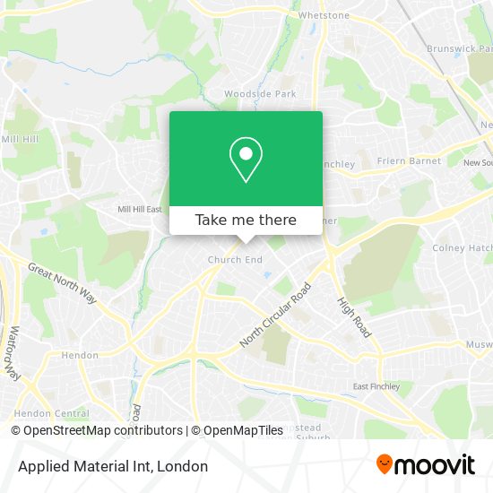 How to get to Applied Material Int in Finchley by Tube or Bus?