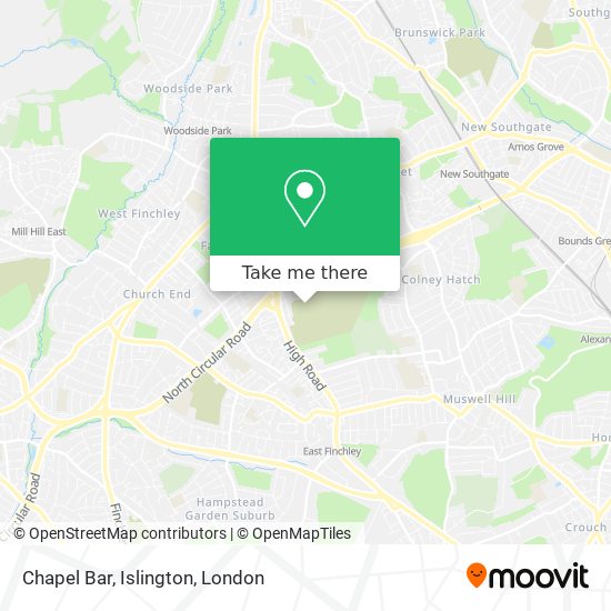 Chapel Bar, Islington map