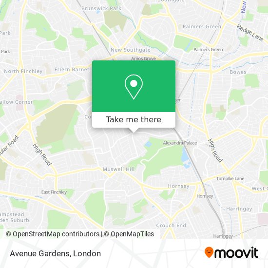 Avenue Gardens map