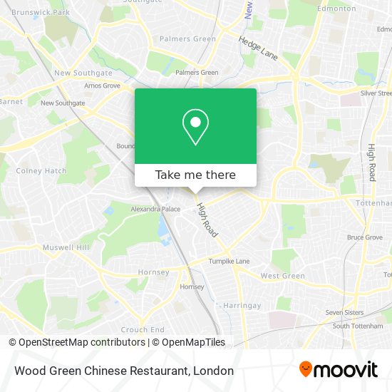 Wood Green Chinese Restaurant map