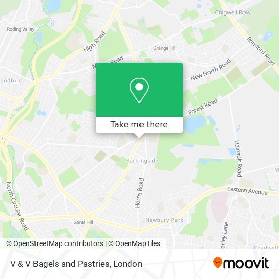 V & V Bagels and Pastries map