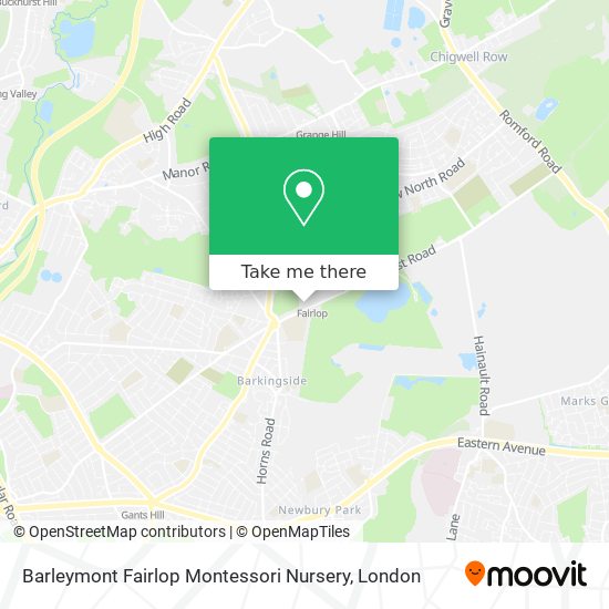 Barleymont Fairlop Montessori Nursery map