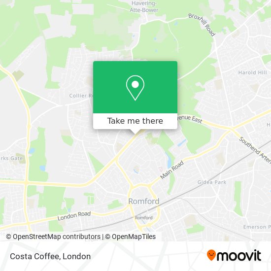 Costa Coffee map