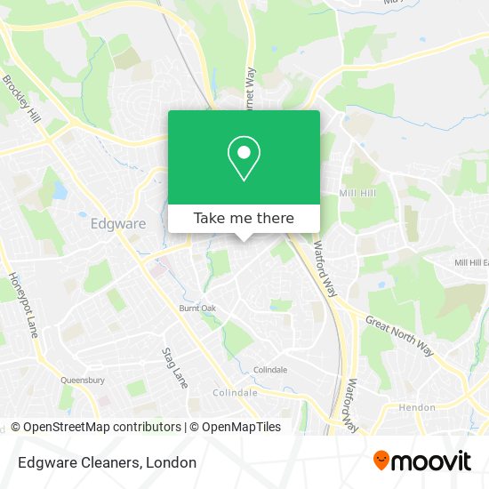 Edgware Cleaners map