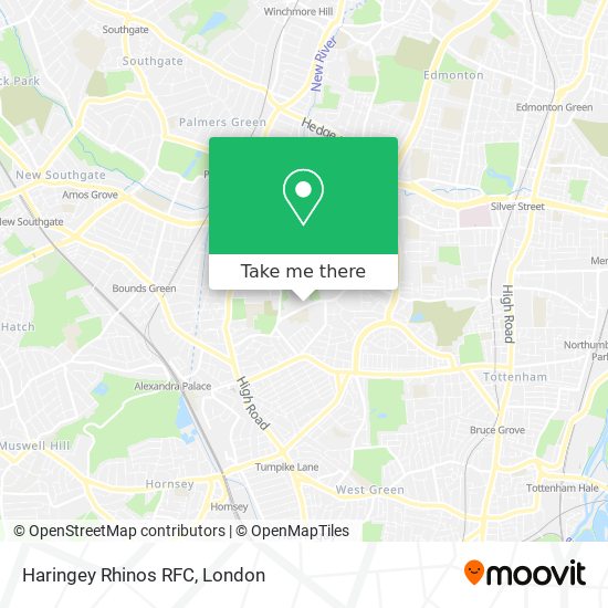 Haringey Rhinos RFC map