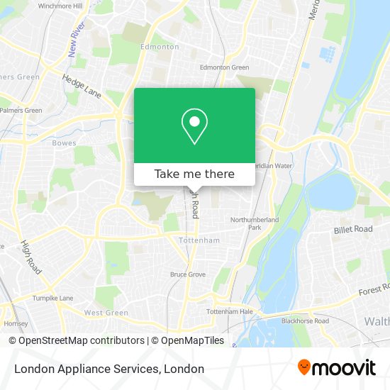 London Appliance Services map