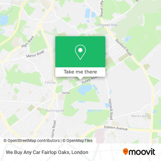 We Buy Any Car Fairlop Oaks map