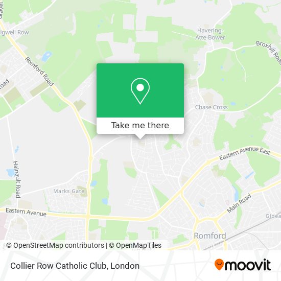 Collier Row Catholic Club map