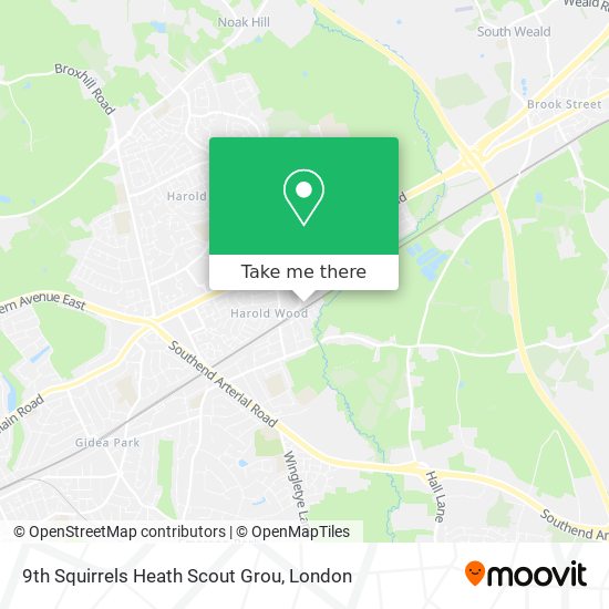 9th Squirrels Heath Scout Grou map