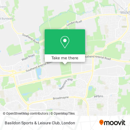 Basildon Sports & Leisure Club map