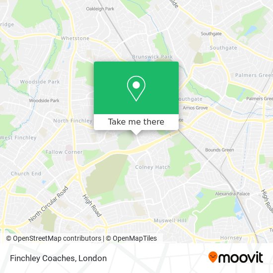 Finchley Coaches map