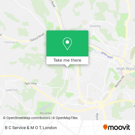 B C Service & M O T map