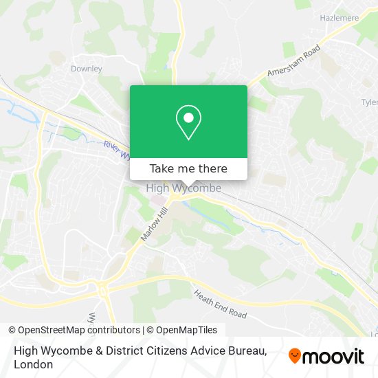 High Wycombe & District Citizens Advice Bureau map