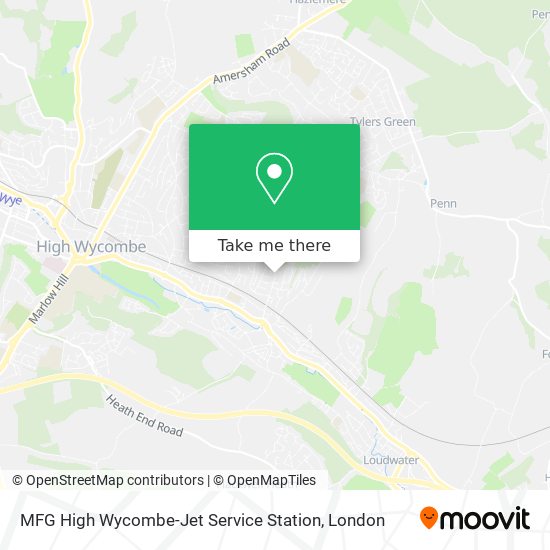 MFG High Wycombe-Jet Service Station map