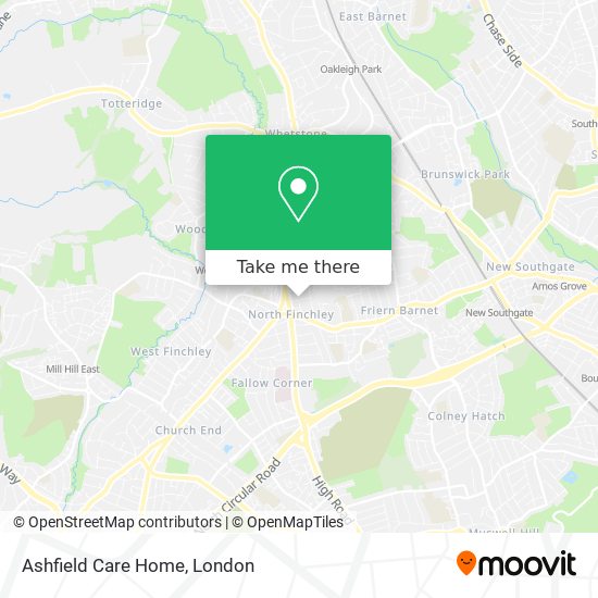 Ashfield Care Home map