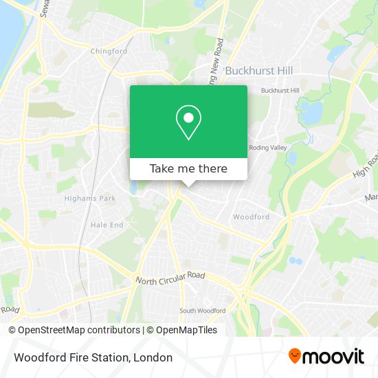 Woodford Fire Station map
