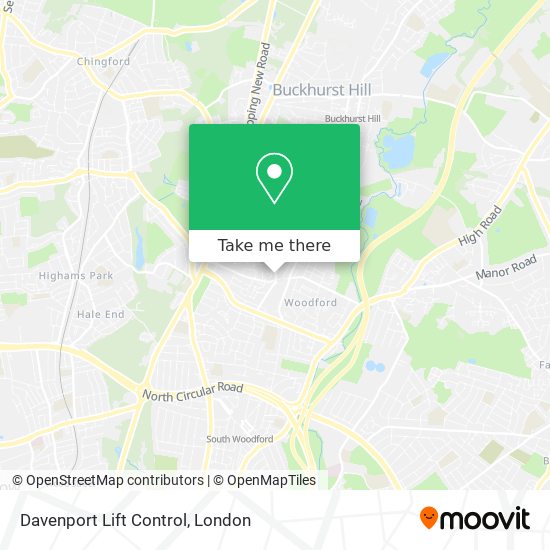Davenport Lift Control map