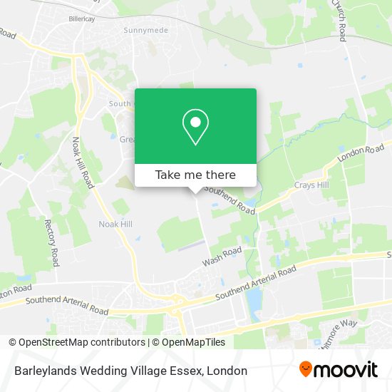 Barleylands Wedding Village Essex map