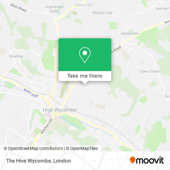 The Hive Wycombe map