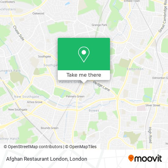 Afghan Restaurant London map