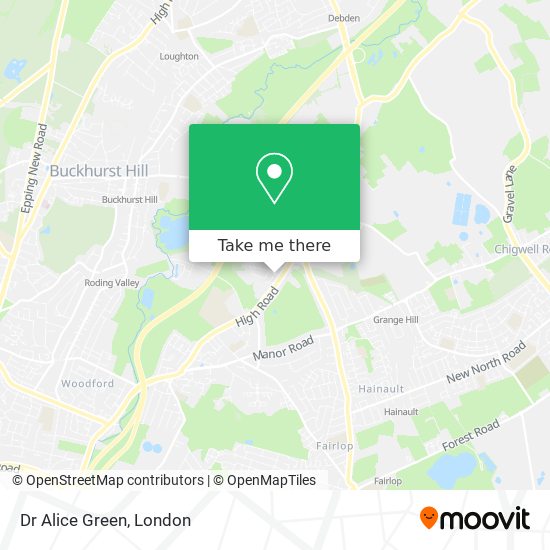 Dr Alice Green map